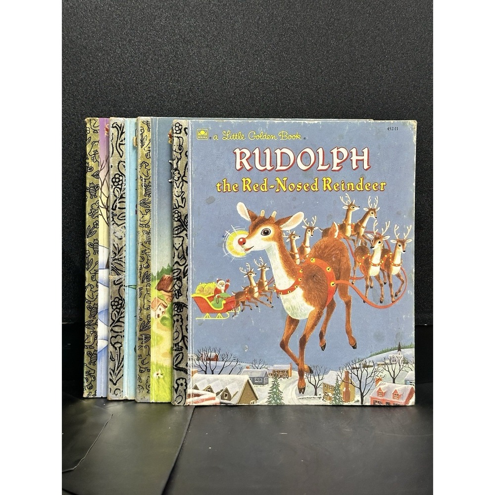 A Little Golden Book Collection Set Of Four Collectors Set Mother Goose Rudolph